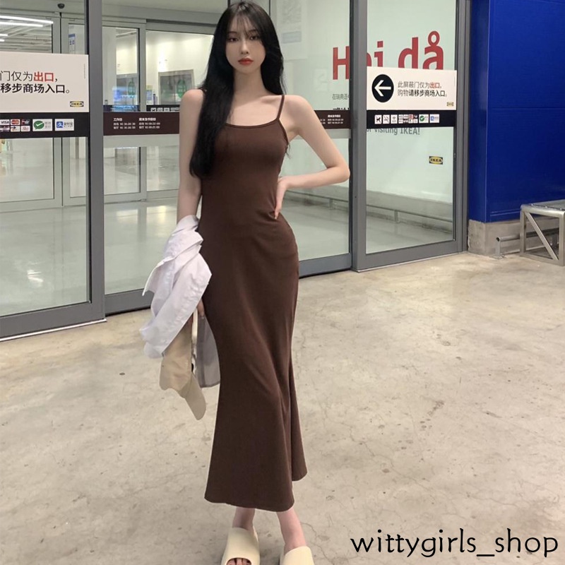 Wittygirls-shop_ ชุดเดรสยาว เซ็กซี่ แฟชั่นฤดูใบไม้ร่วง สําหรับสตรี