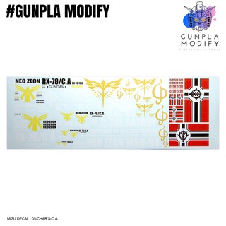 MIZU DECAL ดีคอลน้ำแบบ Custom Design ตกแต่งกันดั้ม กันพลา 05-CHARS-CA