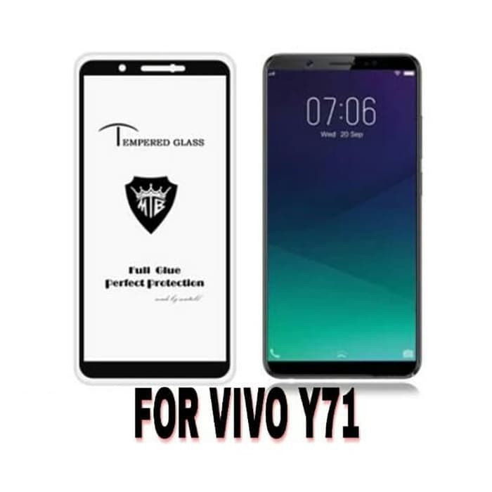 กระจกนิรภัย Vivo Y71 Full Cover Color 5D / 6D / 9D - สีดํา
