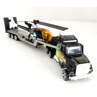 Majorette Truck - Dinosaur Truck + High Mountain Rescue Helicopter - Black Color /scale 1/87 (8.3") no Package