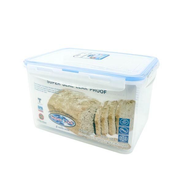 กล่องถนอมอาหารเกรดพรีเมี่ยม6126 ป้องกันเชื้อราและแบคทีเรีย เข้าไมโครเวฟได้ ความจุ 5500 ml.Super Lock