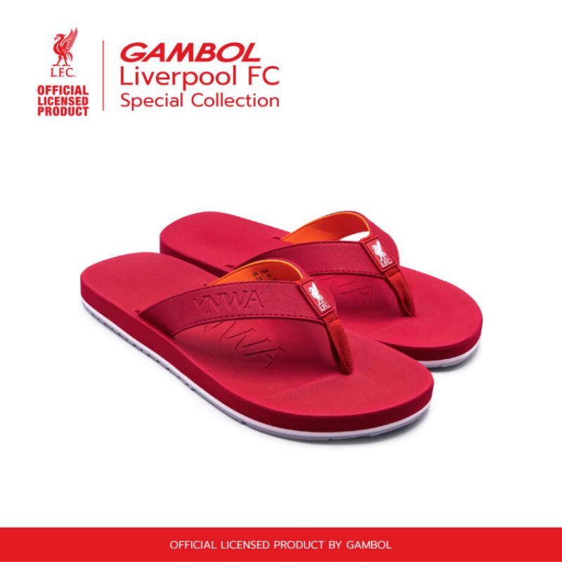 GAMBOL Liverpool FC Special Collection LM/LW11005 แจกโค้ดลดหน้าร้านค่ะ รองเท้าแตะแบบหนีบ