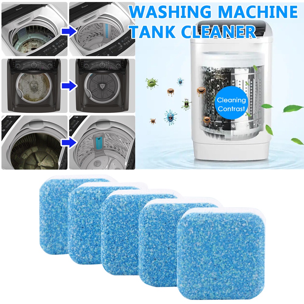 ก้อนฟู่ล้างเครื่องซักผ้า ทำความสะอาดเครื่องซักผ้า 1/4 Tab Washing Machine Cleaner Washer Cleaning Detergent Effervescen