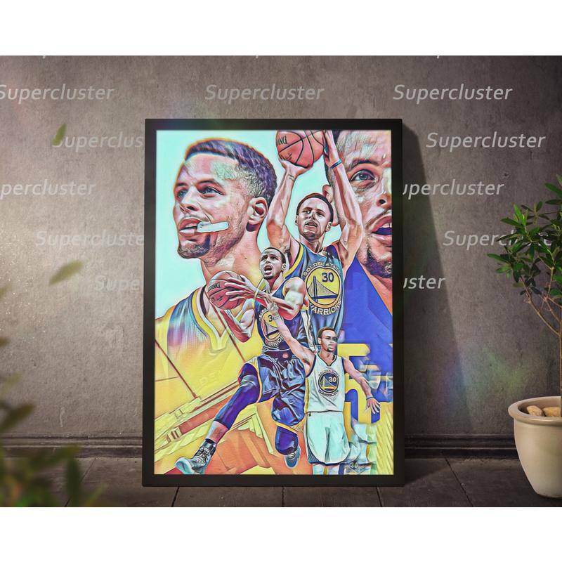 โปสเตอร์ภาพวาดผ้าใบ รูปบาสเก็ตบอล NBA สําหรับตกแต่งบ้าน รูปที่ 5