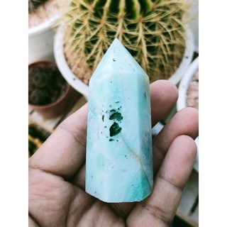 🌿 อมาโซไนต์ ทาวเวอร์ ( Amazonite Tower )🍁 น้ำหนัก 103.5 g.🍁 ขนาด 76×29×29 มม.🌸