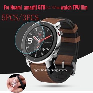 ฟิล์มไฮโดรเจล tpu นิ่ม กันรอยหน้าจอ สําหรับ AMAZFIT Huami GTR 47 มม. 42 มม. GTR 4 2 3 Pro gtr4