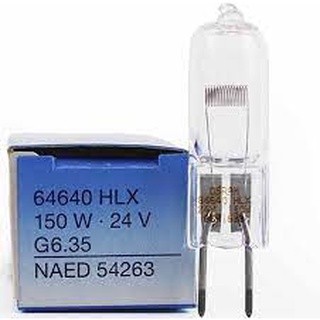 หลอดไฟ OSRAM HALOGEN DISPLAY/OPTIC LAMP 64640 HLX 150W 24V G6.35 (สินค้าในไทย-ออกใบกำกับภาษีได้)