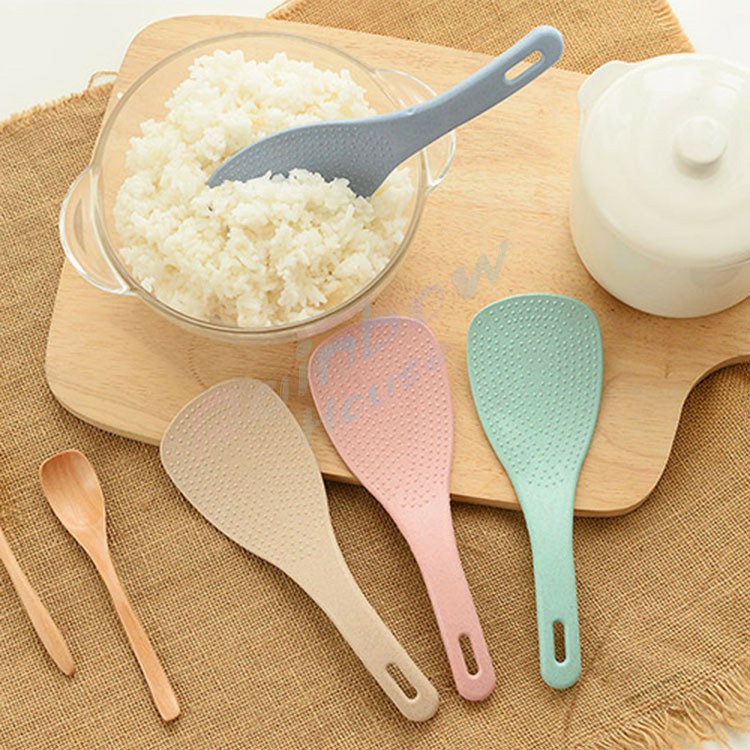 Rainbow ทัพพีตักข้าว ข้าวไม่ติดทัพพี ทำจากฟางข้าวสาลี   wheat straw spoon