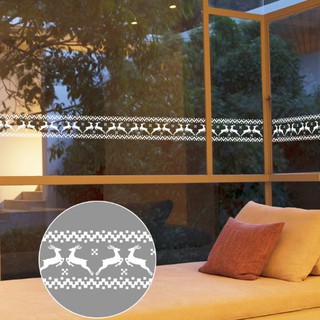 Border Transparent Wall Sticker สติ๊กเกอร์ติดผนังแต่งขอบ Reindeer (กว้าง10cm.xสูง10m.)