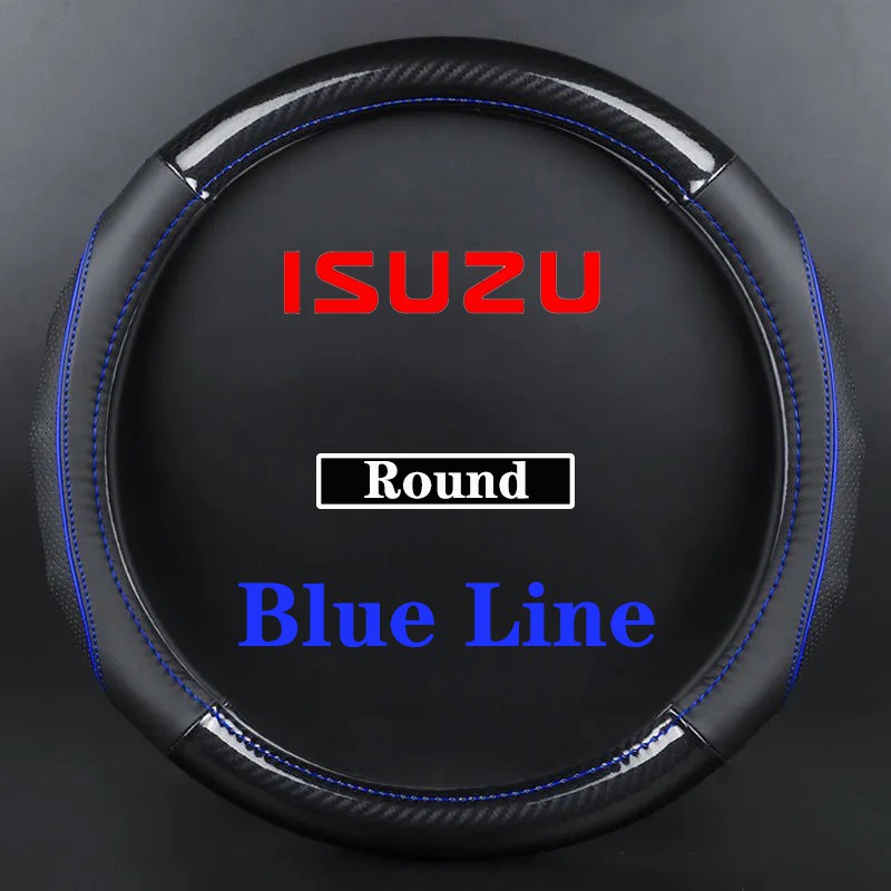 Isuzu Carbon Fibre หนังพวงมาลัยรถสําหรับอุปกรณ์เสริม DMax Panther MUX Trooper - รูปที่ 2