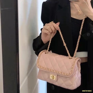 พร้อมส่ง🦋กระเป๋าสตรี rhombus chain bag 2022 new texture messenger bag women