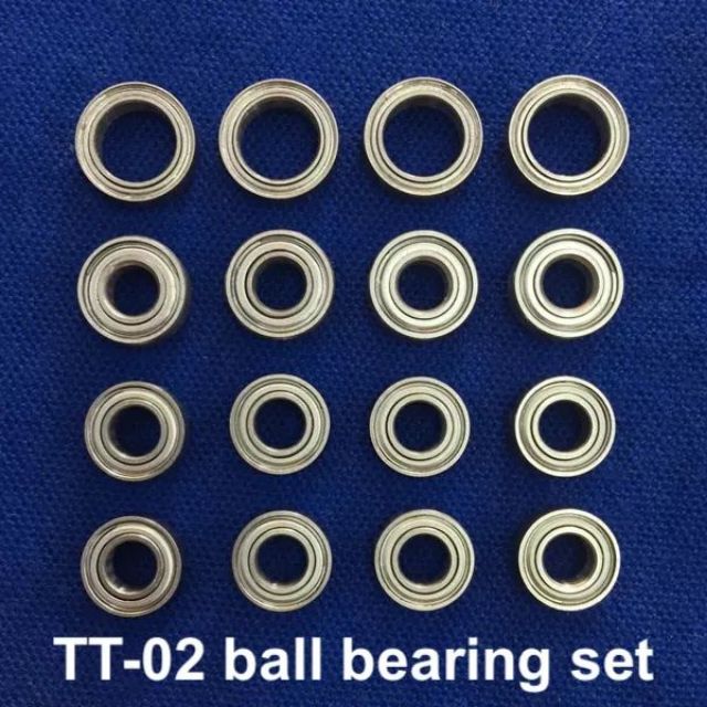Bearing & Seals 360 บาท TT-02 Metal Sealed Ball Bearing Set ชุดลูกปืนแบริ่งซีลเหล็กสำหรับชุดคิท TAMIYA TT-02 Automobiles