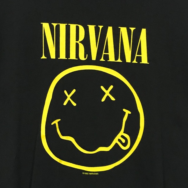 เสื้อยืดมือสอง เสื้อวง Nirvana ตอกปี 1992 ลายหน้าหลัง ของแท้ 100%