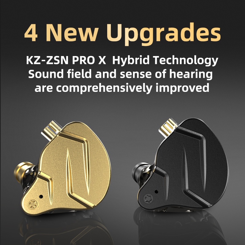 Kz ZSN Pro X หูฟังอินเอียร์ ไฮบริด 1BA+1DD HIFI ตัดเสียงรบกวน NRA CAR+ CCA TRN C10