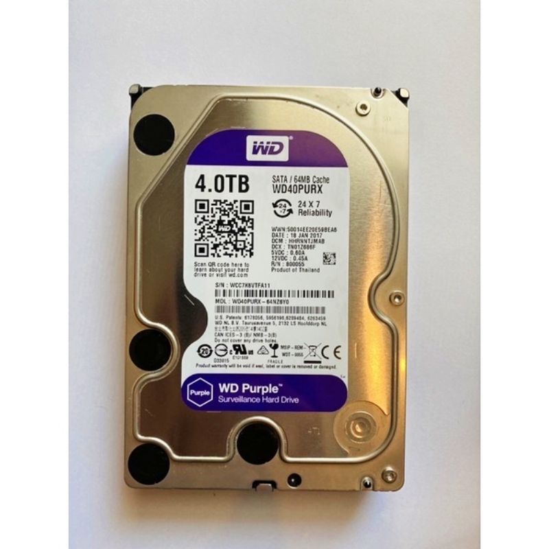 WD 4TB Purple CCTV (HDD PC 3.5")
