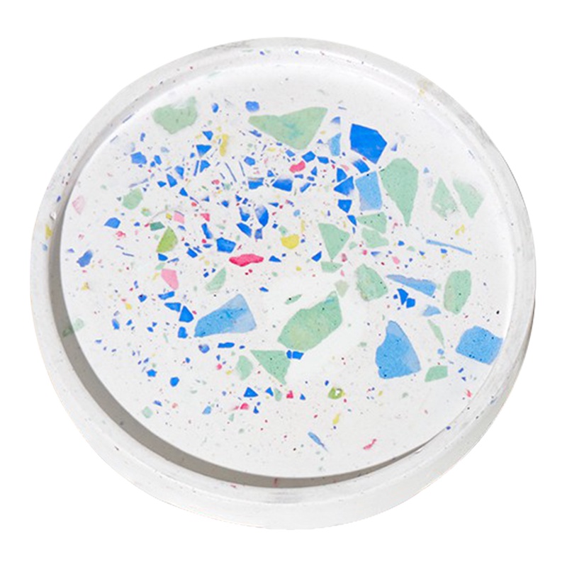 MN FORMULA Terrazzo ถาดวางเทียนหอม เครื่องประดับ  ทรงกลม