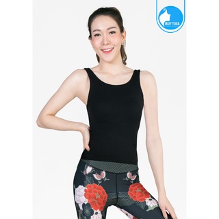 เสื้อโยคะมีบราในตัว IBY - Yoga Sport Tank With Bra Breath - Black