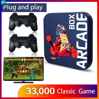 เครื่องเล่นเกม Arcade Box คลาสสิกย้อนยุค 4K Hd สําหรับ Ps1 / Dc Built-In 33000 เกมในบ้าน 64G