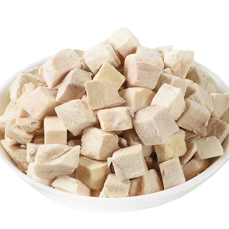 ส่งฟรี อกไก่เต๋าฟรีซดราย Chicken Cube Freeze Dried บรรจุกระปุก 115กรัม