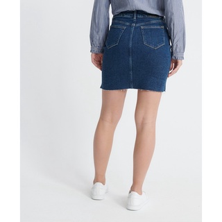 SUPERDRY DENIM MINI SKIRT - กระโปรง กระโปรงยีนส์ สำหรับผู้หญิง สี Dark Indigo Aged