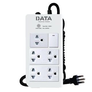 ดาต้า รางปลั๊กไฟ 5 ช่อง 1 สวิตซ์ 3 เมตร รุ่น DT5148-3M Data power strip 5 outlets 1 switch 3 meters model DT5148-3M