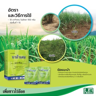 บาก้าเคน 100g เฮกซานิโนน กำจัดหญ้าใหญ่ ในอ้อยโต