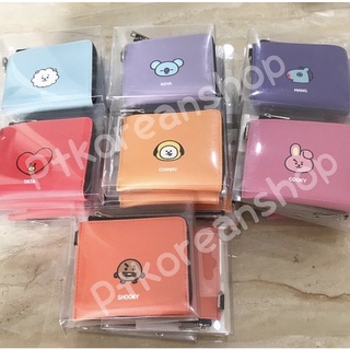 [#bt21] พร้อมส่ง!!! PU Wallet กระเป๋าตังค์หนัง PU