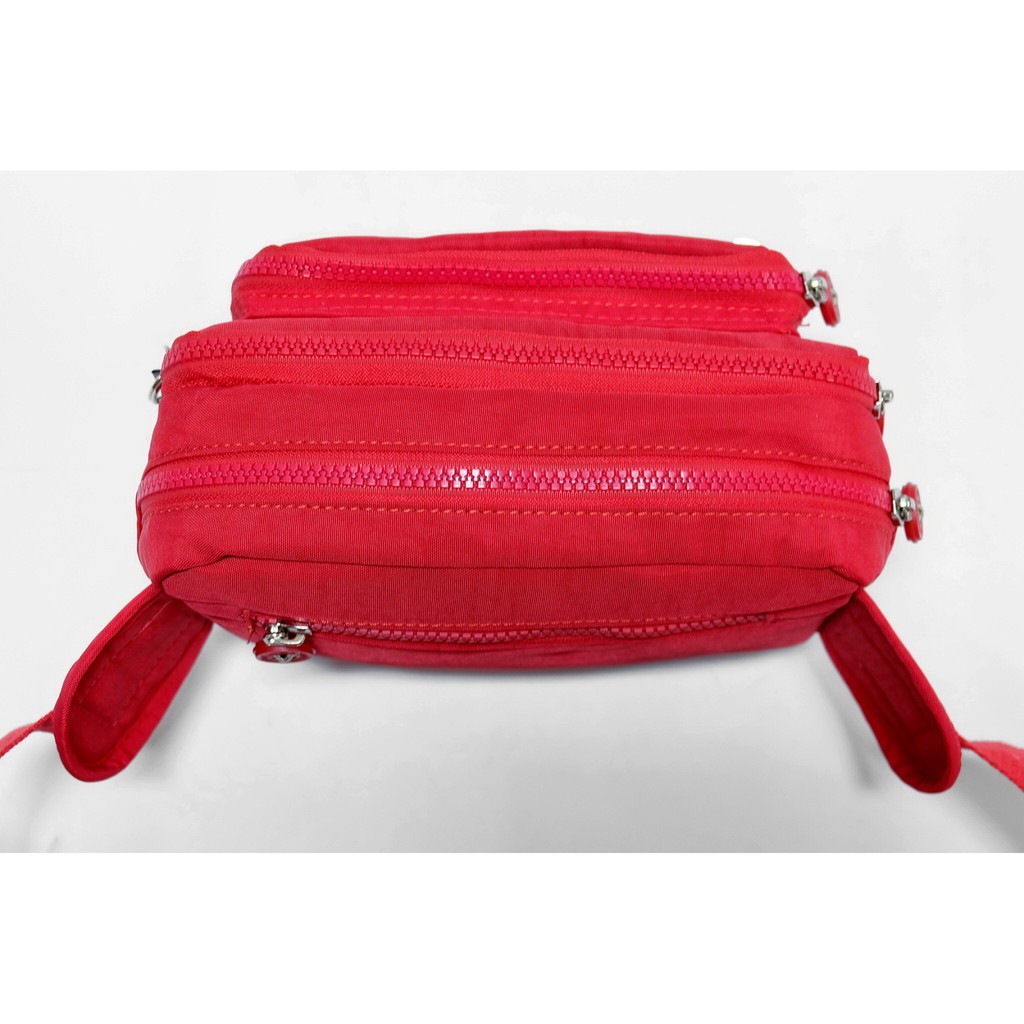 LK กระเป๋าคาดเอว ผ้าร่มสีพื้น สไตล์คิปลิ๊งค์ มี 5 ซิป ซิปสีตามสีกระเป๋า ดีไซด์สปอร์ต สวยเท่ ขนาดยาว 8.5 นิ้ว (LK-911) - รูปที่ 3