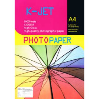 กระดาษโฟโต้ Glossy Photo Paper 130 gsm K-jet