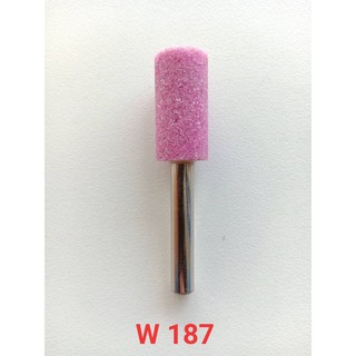 หินเจียร หินขัด ชมพู W187 แกน 6 mm.1/2x1”