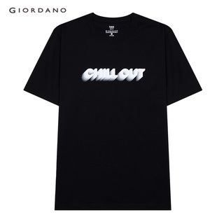 GIORDANO เสื้อยืดผู้ชาย Mens Cotton Message Tee 01092303