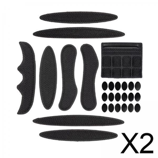 [H₂Sports&amp;Fitness]2x27pcs/Set Bike Helmet Padding Kits Bicycle Helmet Liner Chin Strap Foam Pads Black