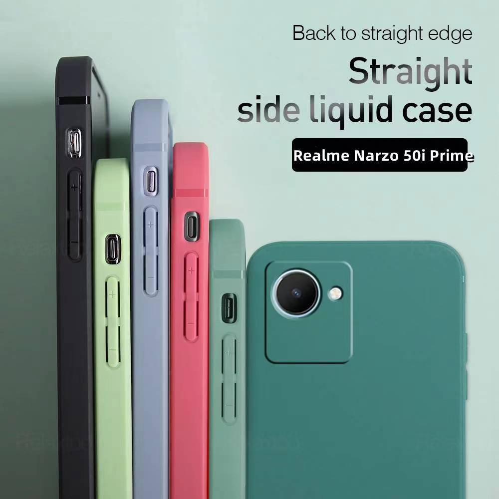 Narzo 50i Primeตรงรุ่น(พร้อมส่งในไทย)เคสTPU​นิ่ม​สีพาสเทลคลุมกล้องRealme Narzo 50i Prime/Realme C30S