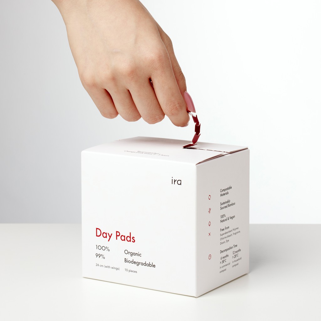 ira concept: Day Pads 24cm / ผ้าอนามัยกลางวัน ออร์แกนิคและย่อยสลายได้