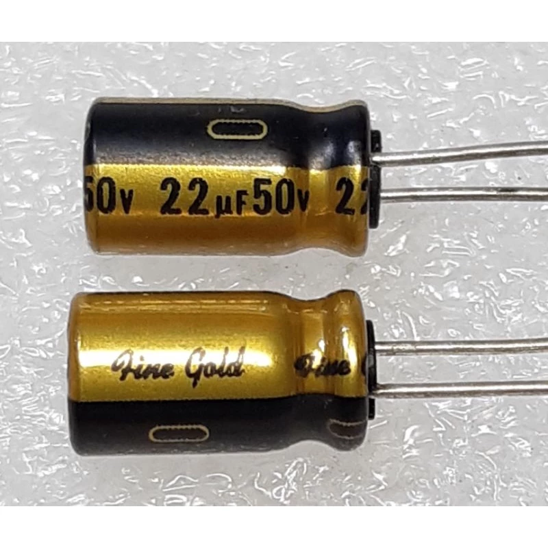 Nichicon FG (Fine Gold) 22uf 50v capacitor ตัวเก็บประจุ คาปาซิเตอร์