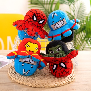 ของเล่นตุ๊กตา การ์ตูน Disney Marvel Spiderman Spiderman Hulk Captain America Iron Man Marvel ขนาด 20 ซม. สําหรับเด็ก