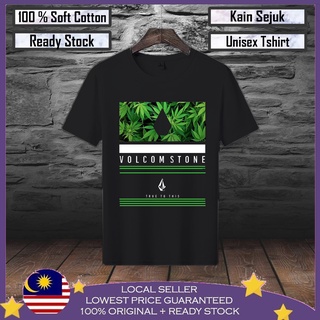 เสื้อยืด ผ้าฝ้าย 100% พิมพ์ลายใบไม้ Volcom Viral Lelaki พรีเมี่ยม สําหรับผู้ชาย