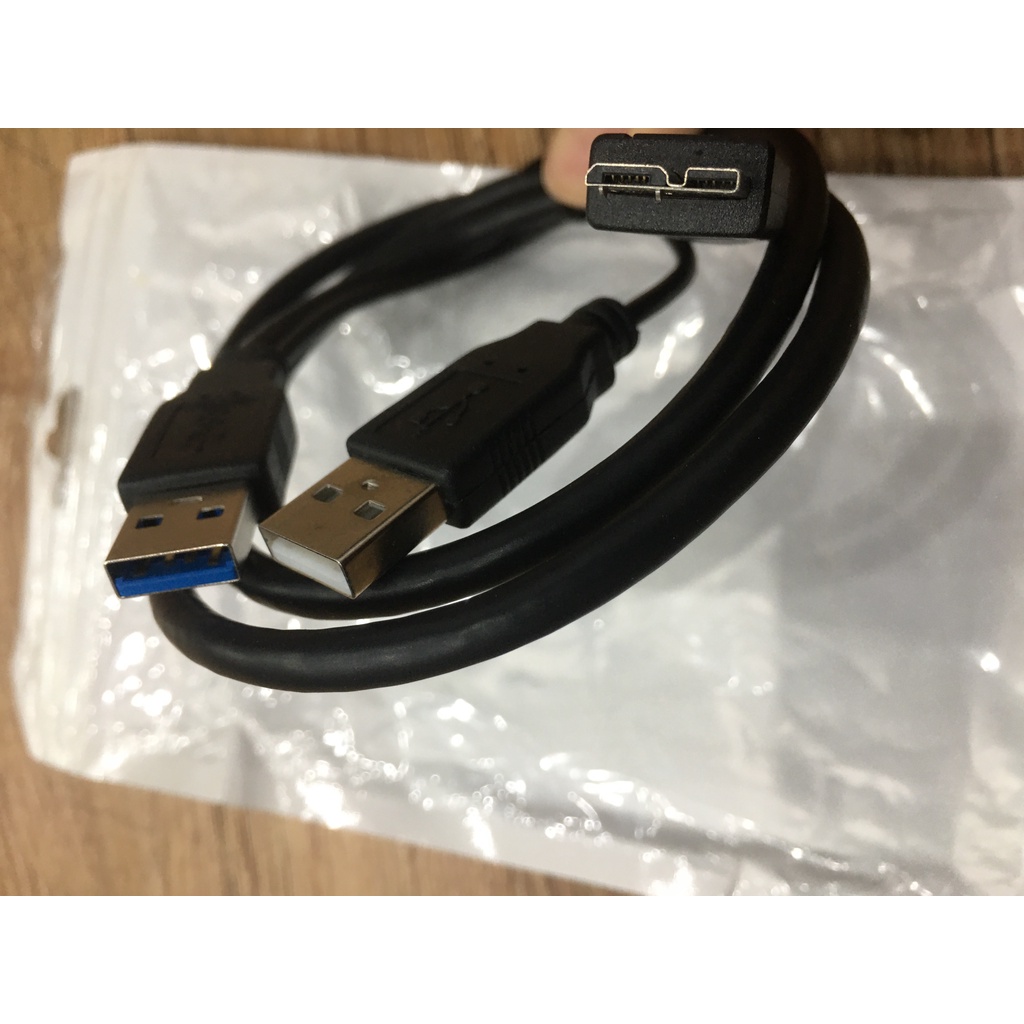 สายเชื่อมต่อข้อมูล USB 3.0 To Micro BM L ยาว 31 cm สามารถใช้กับ Hdd External Box USB 3.0 ได้ ทนทานได