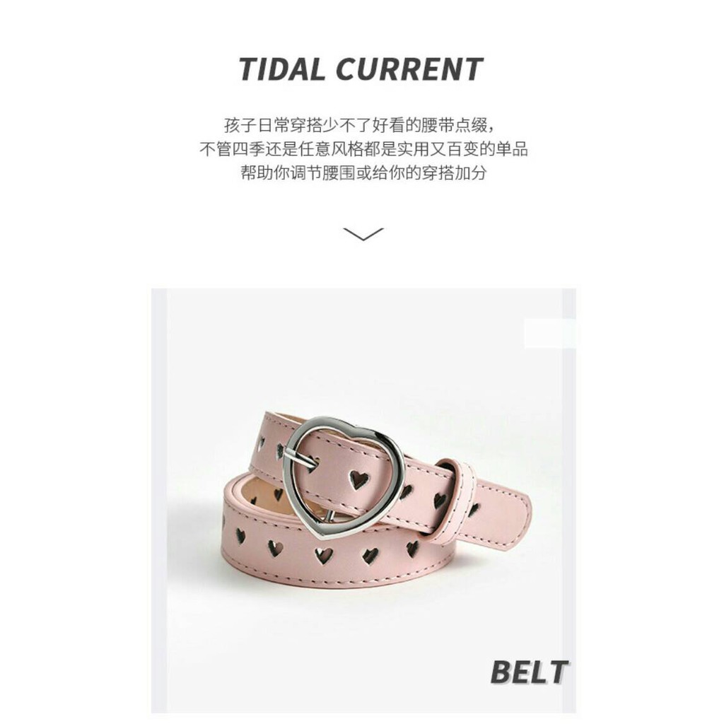 💌 พร้อมส่งจ้าา 💌 เข็มขัดสำหรับคุณผู้หญิง เข็มขัดหนัง Pu ลายหัวใจ  น่ารักมาก ใส่แมทได้ทั้งกางเกง กระโปรงเลยค่ะ รูปที่ 3