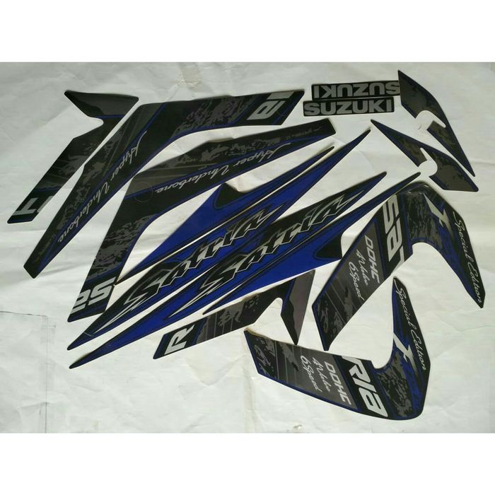 Suzuki satria fu 2013 Special edition striping Sticker - สีฟ้า