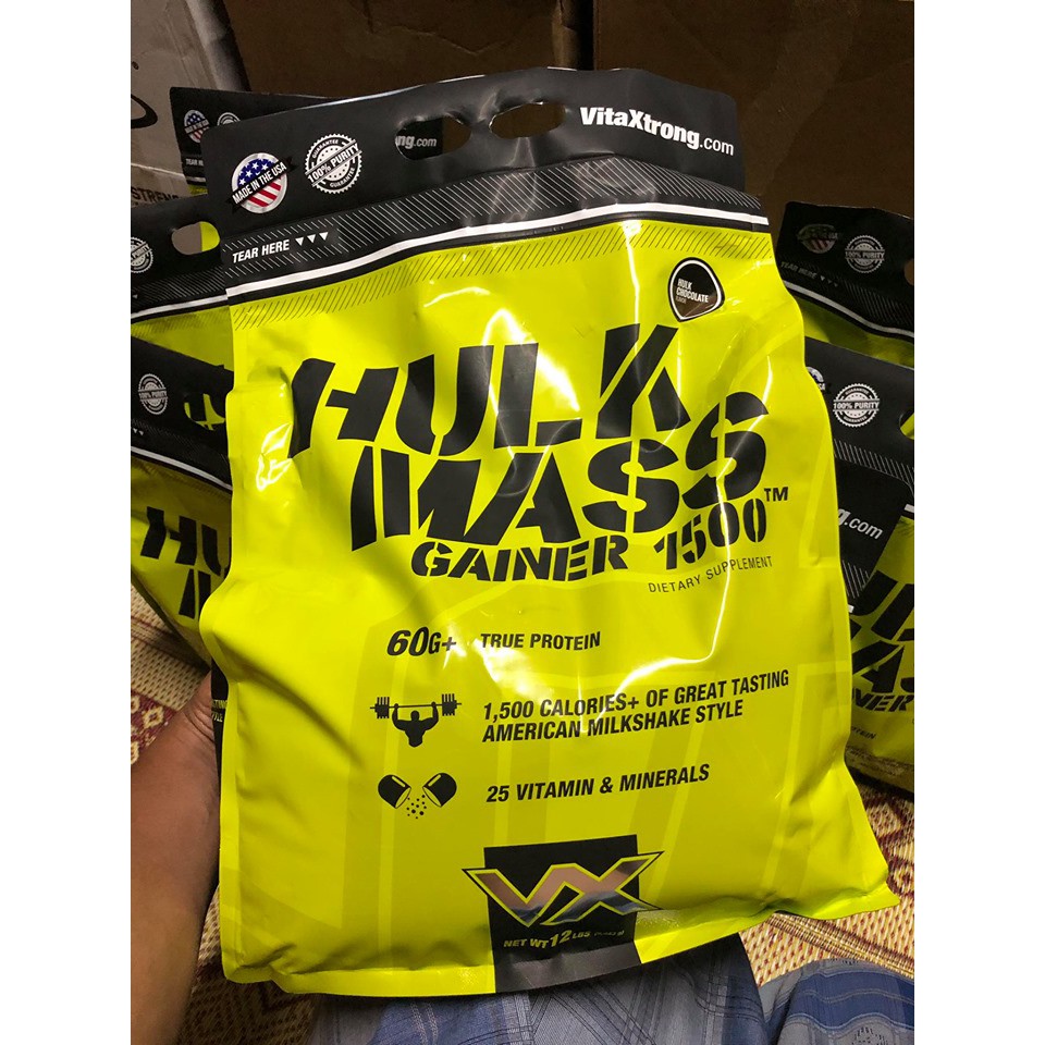 HULK MASS GAINER 1500 รสช็อกโกแลต ถุงใหญ่ 12 ปอนด์