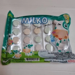 นมอัดเม็ด แพ็คใหญ่ แบบแพ็ค มิวโก้ ตรา milko นมเม็ด หวาน ช็อค สตอ ขนมยุค 90's