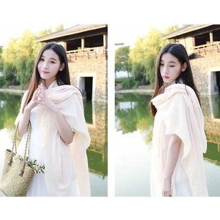 ผ้าพันคอ ผ้าคลุมไหล่ ผ้าทอบางเบา อัพเดตสีใหม่ พร้อมส่ง