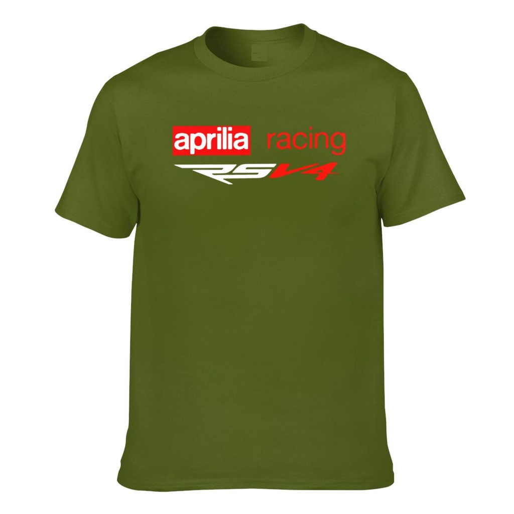 Aprilia Rsv4 Motorsport Racing Logo เสื้อยืดแขนสั้นผู้ชาย