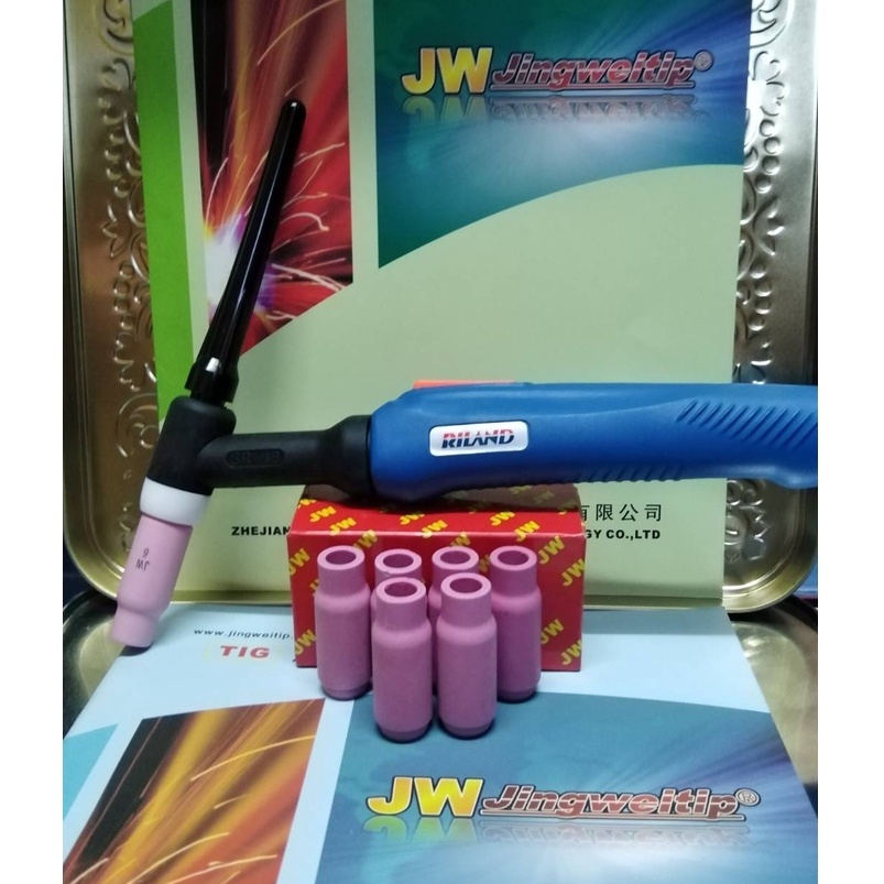 อะไหล่่ TIGถ้วยอาร์กอน Alumina Nozzle No 4 5 6 7 8 10N48 10N46 10N47 10N49 10N50 ก้านยาว -สั้น57Y02 