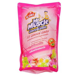 น้ำยาทำความสะอาดพื้น KIWI MR.MUSCLE สวีทฟลอรัล 800 มล. แพ็คคู่  MULTI-PURPOSE DISINFECTANT FLOOR CLEANER KIWI MR.MUSCLE