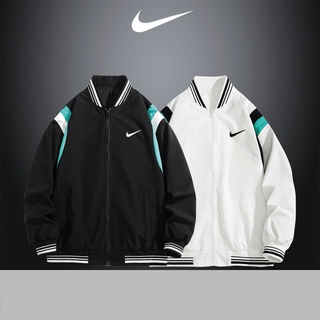 Nike ของแท้ 100% เสื้อแจ็กเก็ต เสื้อคาร์ดิแกน เสื้อเบสบอล กันลม ระบายอากาศ ดูดซับความชื้น สําหรับผู้ชาย และผู้หญิง เหมาะกับการวิ่ง ขี่จักรยานกลางแจ้ง