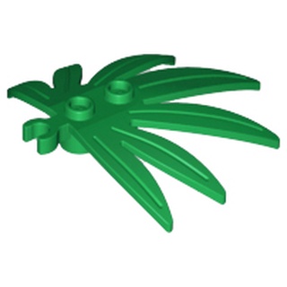 [Plant] ชิ้นส่วนเลโก้ Lego Part Plant Leaves 6 x 5 Swordleaf with Open O Clip Thick (10884, 42949) ราคา/ชิ้น