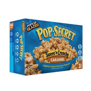 POP-SECRET ไมโครเวฟป๊อปคอร์น รสคาราเมล 224g (74.8x3 Bags) EXP : 12.02.24