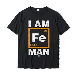 เสื้อยืด ผ้าฝ้าย พิมพ์ลาย Iron Fe Man แนวตลก เหมาะกับของขวัญ สไตล์สตรีท สําหรับผู้ชายS-5XL